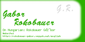 gabor rokobauer business card